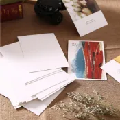 HOW手帳【空白明信片】3款 單張入 厚磅 DIY卡片 空白卡 明信片 牛皮紙 黑卡 白卡 拼貼卡 背景卡 厚卡