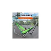 (店+)戶外吊床 睡覺雙人 加厚單人 搖椅床 防側翻 帆布吊床  折疊室內戶外吊網床支架 單雙人月亮床吊椅秋韆支架野人吊床防側