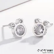 Sayaka 【紗彌佳】純真年代珍藏版米奇造型鑲鑽耳環