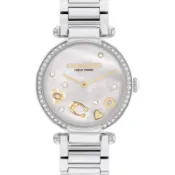 COACH 外圈晶鑽白鋼時尚腕錶/動態水晶造型/玫瑰金//公司貨36mm/CO14504264