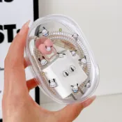 【百寶袋】現貨 透明數據線收納包旅行外出便攜高顔值充電器可愛保護套多用整理包 收納包 透明數據線收納 透明收納包