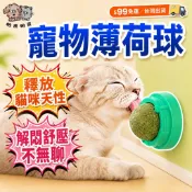 天天99免運! 解悶舒壓不無聊 寵物薄荷球 貓薄荷球 旋轉貓薄荷球 貓咪薄荷球 貓草球 US3