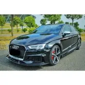 （可開發票）Audi奧迪 A3 S3 RS3 包圍套件 升級高品質幹式真空碳纖維前下巴 風刀 側裙 後下巴  露天市集 