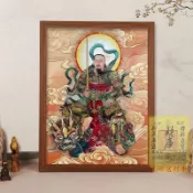 誠心堂推薦🔥送財庫符雷祖神像畫像擺件普化天尊結緣 掛畫 供奉客廳 相框  擺臺 九天應元雷聲