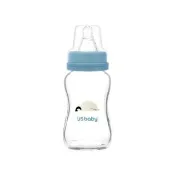 【US BABY 優生】真母感玻璃奶瓶一般口徑S-120ml(玻璃奶瓶 奶瓶 嬰兒奶瓶)