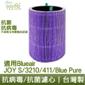 怡悅 抗菌 抗病毒 HEPA 濾心 適用 Blueair JOY S 3210 411 微粒 活性碳 JOYS