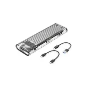 (店+)【ORICO】NVMe 硬碟外接盒 全透明 M.2 NVME外接盒 USB 3.1 Type-C Gen 2 外接盒 TCM2-G2