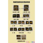 寇子精選：老庫存海軍陸戰隊迷彩服階級領章（一級上將/二級上將/中將/少將/上校/中校/少校/少尉/三等長/下士/學生）