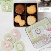 舔手指日本小舖 【預購】Ladurée × Hello Kitty｜曲奇｜曲奇餅乾｜Hello Kitty 刺繡迷你托特包｜曲奇禮盒｜禮盒推薦｜日本伴手禮｜東京伴手禮