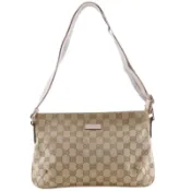 【DOKODEMO】Gucci GUCCI 肩包 189749 GG 帆布棕色/粉紅色斜挎/單肩包，A5 尺寸，拉鍊封口，女士 [二手]