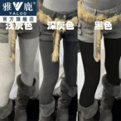 🚀免運🚚臺灣出貨🚚秋冬季加絨加厚打底褲女格雷系棉豎條壓力瘦腿襪提臀不掉襠連褲襪
