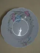 早期花卉盤/古早盤/台灣早期陶瓷收藏/早期老瓷器/阿公阿嬤的老碗盤/古早碗盤/早期食器皿/復古擺飾/老瓷盤/古早盤/懷舊