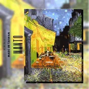 釘好內框🔥Manto【台灣製造】DIY數字油畫｜夜晚露天咖啡座-梵谷(4050)