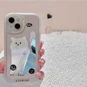 ins貓咪镜子適用iphone13promax蘋果12手機殼11新款xr可愛xs網紅x