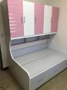 京采傢俱館╭☆～IKS-8201書櫃子母床．子母床．彩色家具．單人床〔20天到貨〕