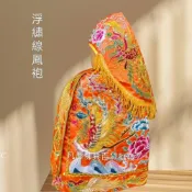 (店+){凡塵佛俱百貨批發} 鳳袍 神明衣 天上聖母  九天玄女  王母 瑤池金母 凸繡  浮繡線版三鳳衣