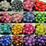 新款DIY手工串珠材料紙盒水果串珠材料亞克力珠子散珠南瓜珠100顆
