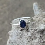 September Birthstone Ring, Sapphire Ring Minimalist, Sapphire Promise Ring