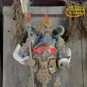 【優選】石灣窯手工製作掛門神掛板門神石灣窯柴燒關二爺供奉陶瓷佛像