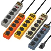 【iPlus+ 保護傘】1開4插3P黑傘鐵殼延長線-1.2M(KU-5142J.防火防突波.旋轉插頭.插座.電源線)