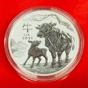 銀幣 錢幣 紀念幣 澳洲珀斯 牛年生肖銀幣 1盎司361