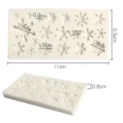 【沐沐子】20連雪花矽膠模具 聖誕雪花翻糖模 干佩斯裝飾烘焙模 冰格模 軟糖模 蛋糕裝飾模 烘焙模具