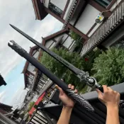 【匠心】昊闕劍 龍泉劍刀新款高錳鋼一體龍骨手工劍 長劍漢劍戰劍古風劍唐劍秦劍鎮宅寶劍真劍 武術道具劍擺飾收藏送禮 未開刃
