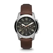 【FOSSIL】經典質感三眼皮帶腕錶實體門市同步服務(FS4813IE)
