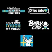 (店+)VOLVO SAAB V40 V60 XC40 XC60 XC90 S60 通用 瑞典國旗 反光貼紙 防水 反光屋FKW