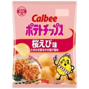 (店+)*貪吃熊* 日本 Calbee 加樂比 洋芋片 卡樂比 櫻花蝦風味 加樂比洋芋片 櫻花蝦風味洋芋片