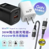 WELLY 威力  36W氮化鎵GaN 雙孔充電器+