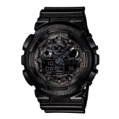 【CASIO】G-SHOCK 超人氣金屬光澤迷彩紋路雙顯錶 共三款 (GA-100CF 系列)正版宏崑公司貨