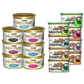 (店+)【MonPetit 貓倍麗】貓罐頭85g【單罐】香烤 醬煮 嫩雞 鮮鮪 鮭魚蝦 主食罐 貓倍麗金罐