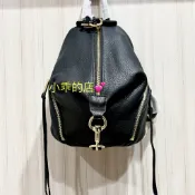 實拍💕正品小款Rebecca Minkoff Mini Julian Backpack黑色金釦/銀釦皮革後背包 25公分