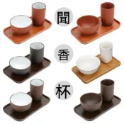 ✅手握聞香杯品茗杯套裝 紫砂陶瓷朱泥白釉聞香杯 茶藝培訓表演茶具