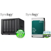 Synology 群暉 〈鈔省價〉DS425+ 網路儲存伺服器+HAT3320 PLUS 20TB NAS硬碟(X2)