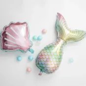 (店+)PARTY FUN（快速到貨）人魚造型氣球 貝殼氣球 城堡氣球 鋁箔造型氣球 造型氣球 氣球佈置 拍照道具 氣球