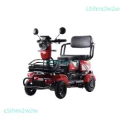 【四輪新款老年代步車】4輪雙座電動車家用電瓶車老人接送孩子（不含運費 咨詢客服）