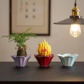 免運出貨🐴五溪堂陶瓷果盤茶點盤中式復古壺承建水果盤佛手柑擺放盤綠植托盤