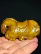 【標即】(1717) 老玉 清 戰馬 高古玉古董玉石古玩文玩吊墜吊牌玉牌擺件手把件玉配飾雜項收藏品，包漿濃厚，