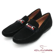 【CUMAR】時尚樂活 經典造型真皮帆船鞋 - 黑色819-101