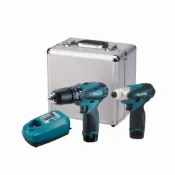 【MAKITA 牧田】10.8V充電式震動起子電鑽+衝擊起子機超值套裝組(DK1493C)