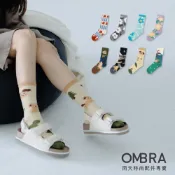 OMBRA【屋外の靴下】日系百搭 古著中筒襪