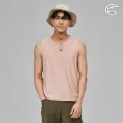 【城市綠洲】ADISI 男浪花洞洞透氣背心AV2311013 (S-2XL) 豆沙粉｜輕量 吸濕排汗 快乾 透氣網洞 彈性柔軟 排汗衣