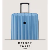 【DELSEY】LONGITUDE旅行箱-藍色 19吋24吋27吋 行李箱 防盜拉鍊設計 靜音輪 超重指示器 TSA密碼