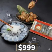 【段泰國蝦】海鮮三入$999 歡樂分享包+即時一口鮑+生食級花枝片 活凍泰國蝦 火鍋 燒烤 烤肉 類龍蝦 草蝦 台灣現貨