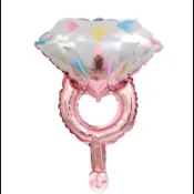 玉米田節慶👍鑽戒鋁箔氣球 情人節裝飾 求婚戒指氣球