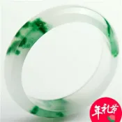 銀聯網日用品生活館 天然a貨冰種飄花玉手鐲女款 玉器玉石原石翡翠色玉鐲子帶證書1入