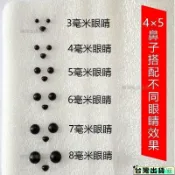 臺灣出貨✨+免運 直插式動物眼睛鼻子直杆黑豆眼diy手工小狗眼珠配件玩偶三角鼻在地推薦