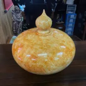 【香川家居】高雄展示廳《大顆 台灣手繪樟木 聚寶盆 附開光五帝錢+龍銀》平安 招財納福聚寶  開幕 洞深聚財 開運 旺財